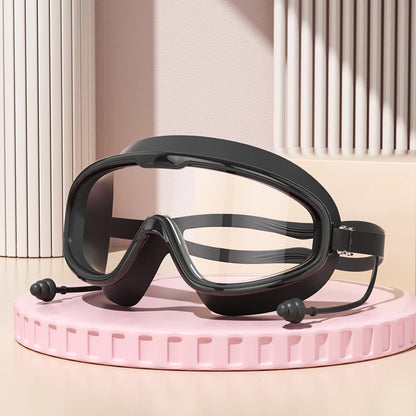 Swimming Goggles Big Frame Swimming Goggles Big Frame HD Wide View Anti-Fog UV Protection Swimming Goggles for Adults No Leaking
